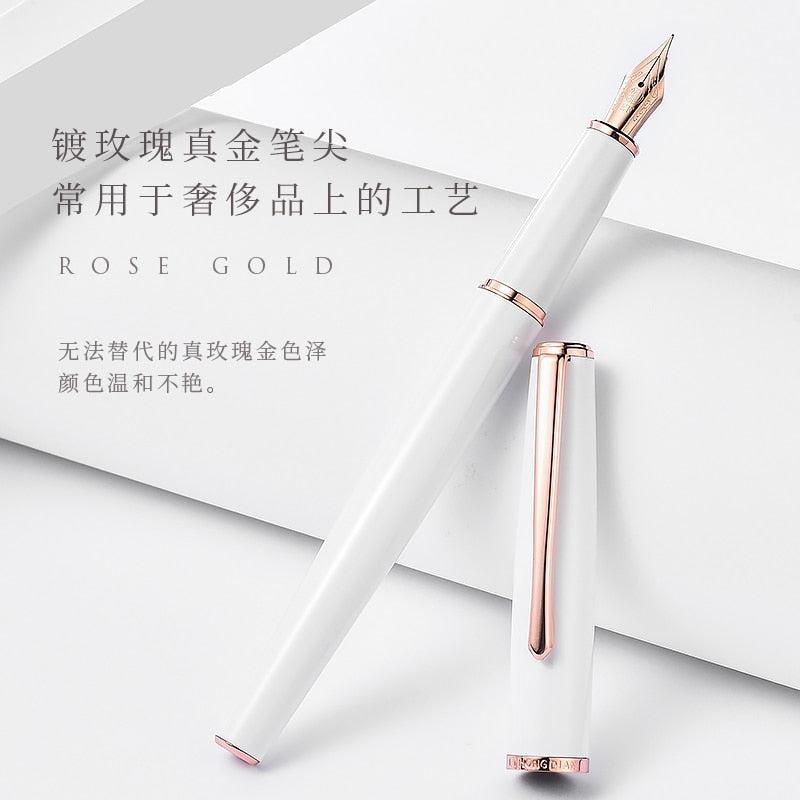 LT Hongdian 920 Rose Gold Fountain Pen Superfine/Fine nib 0.4/0.5mm Ladies Elegant And Excellent Business Office Gift Pen
