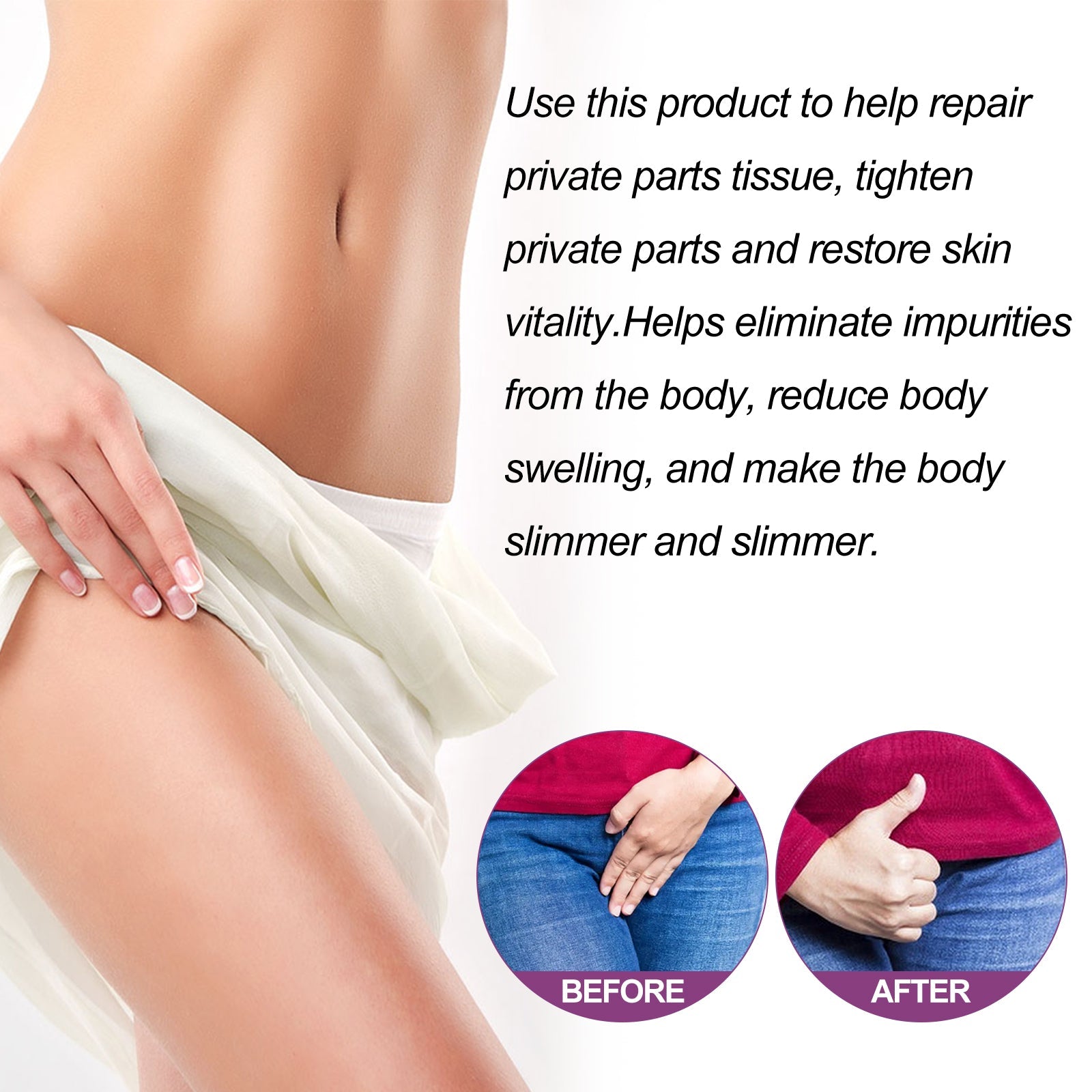 Natural Feminine Gel, Women's Deodorizing Body Odor Relief Itchy Discomfort Care Gel