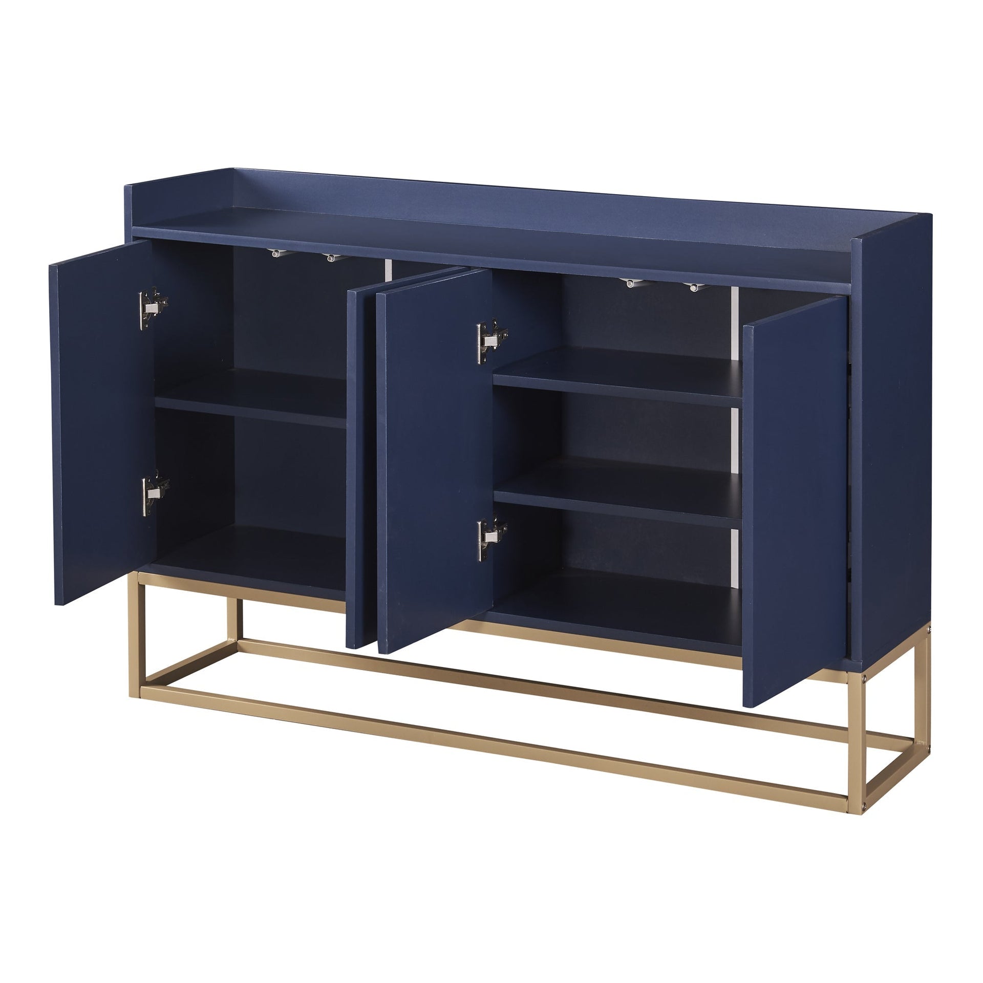 TREXM Modern Sideboard Elegant Buffet Cabinet with Large Storage Space for Dining Room, Entryway (Navy) V.I.P Digital Presence