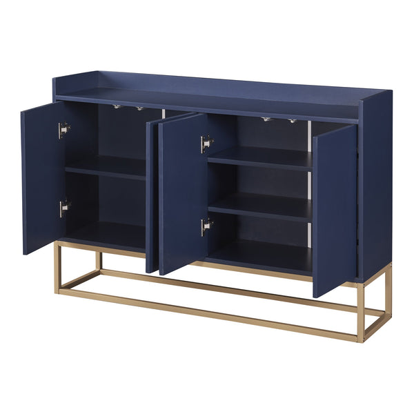 TREXM Modern Sideboard Elegant Buffet Cabinet with Large Storage Space for Dining Room, Entryway (Navy) V.I.P Digital Presence