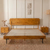 Frida Solid Wood Bed Frame - Caramel / King