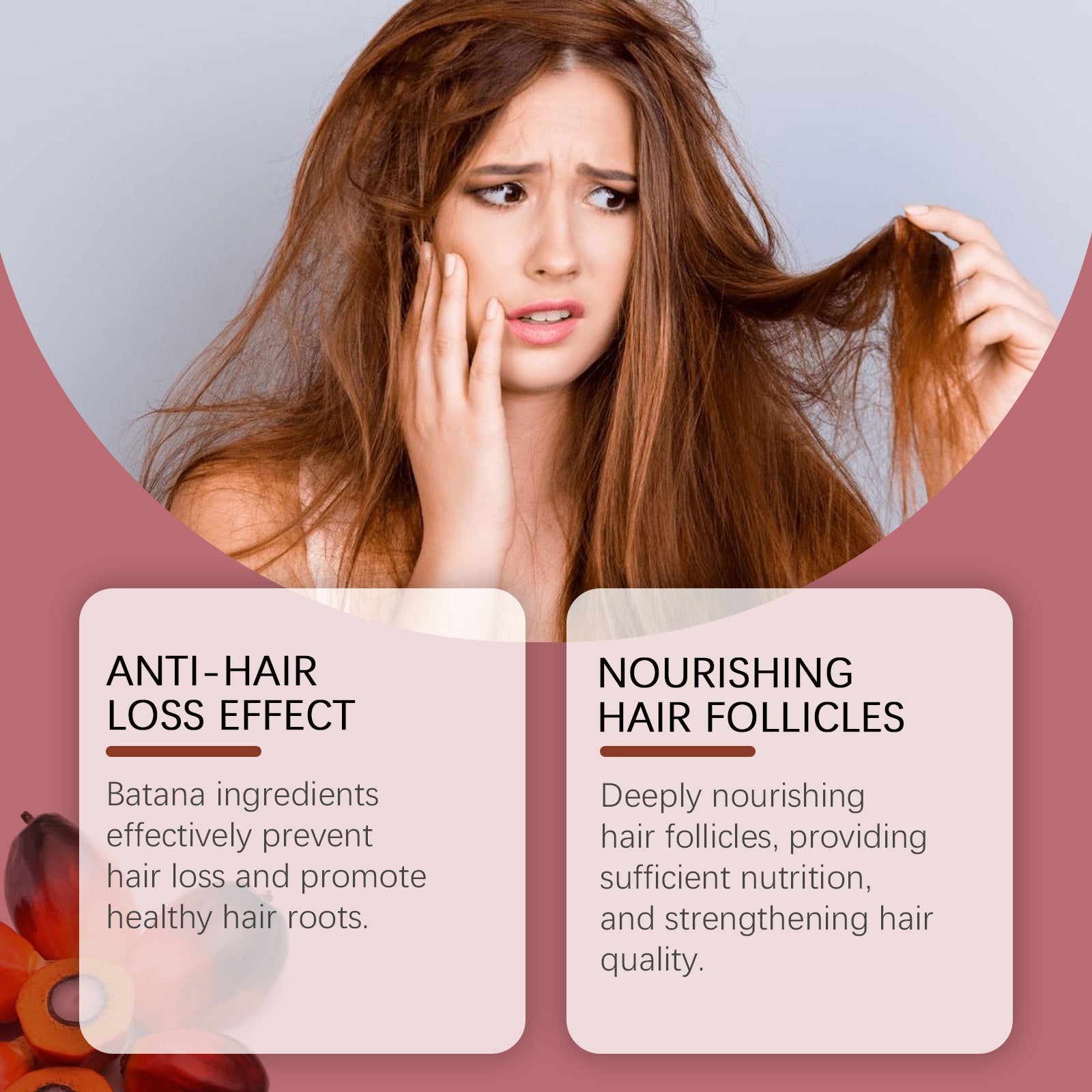 Batana Hair Oil Gentle Repair Nourishing, Supple And Plump Hair Moisturizing And Hydrating Hair Oil