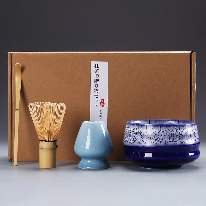 Tea Brush Matcha Brush Hyakumonari Tea Brush Stand Combination Song Dynasty Tea Ordering and Tea Playing Tools Set Japanese Gift Box