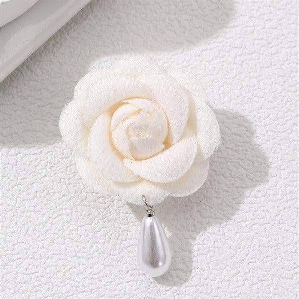 Flower pearl brooch female fashion camellia wedding dress decoration female jewelry
