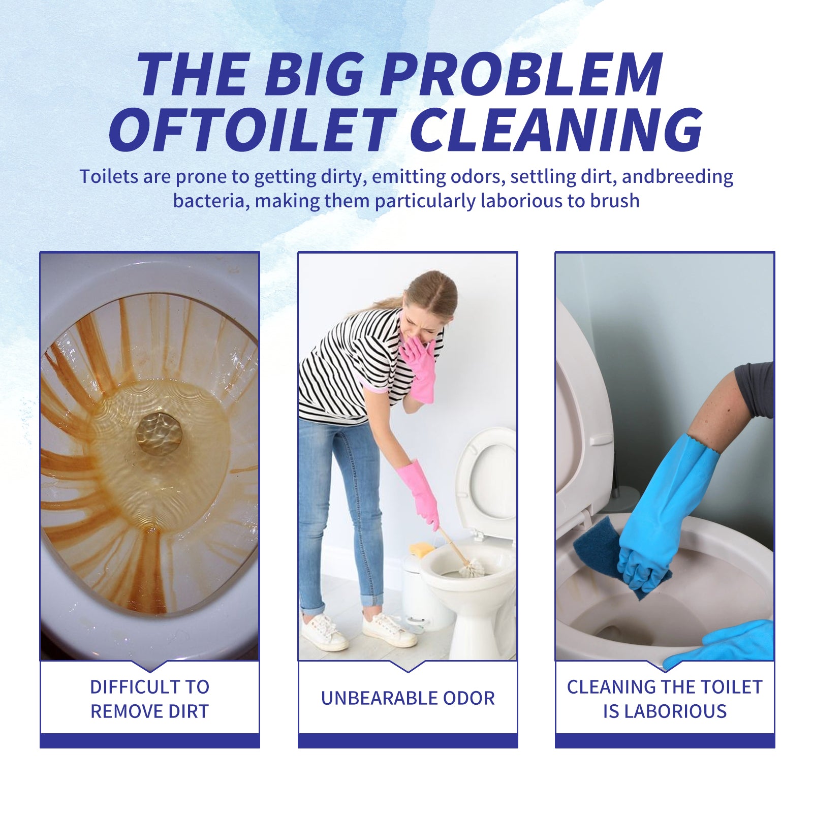 Toilet Cleaner, Clean Toilet Urine Stains And Dirt Remove Odors Household Toilet Cleaner