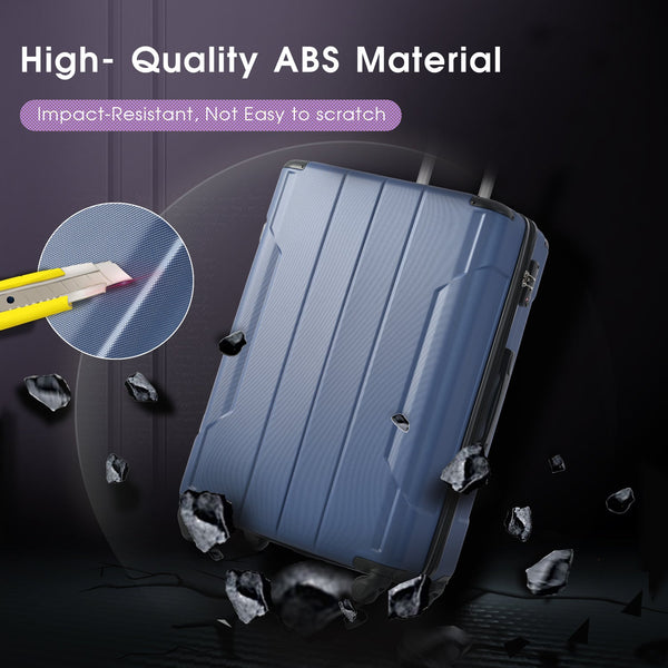 Hardshell Luggage Spinner Suitcase with TSA Lock Lightweight 20'' (Single Luggage) Blue + ABS + 20 Inch Carry On