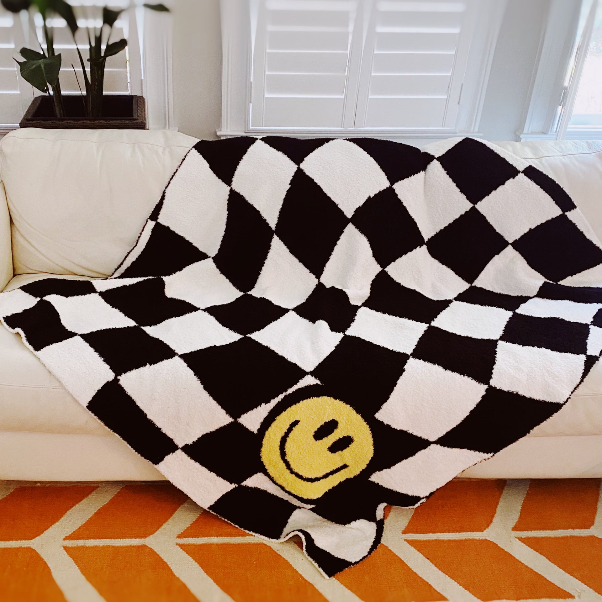 Wavy Check Butter Soft Throw Blanket