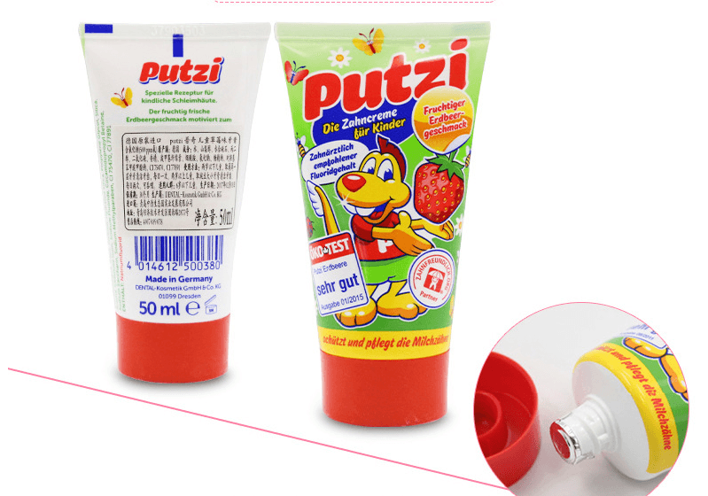 Putzi children's toothpaste 1-3-6 years old strawberry toothpaste baby ...