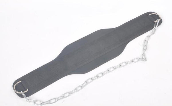 Thick Neoprene Weight Lifting Belt with Chain Dipping Belt for Pull Up Chin Up Kettlebell Barbell Fitness Bodybuilding Gym Belt