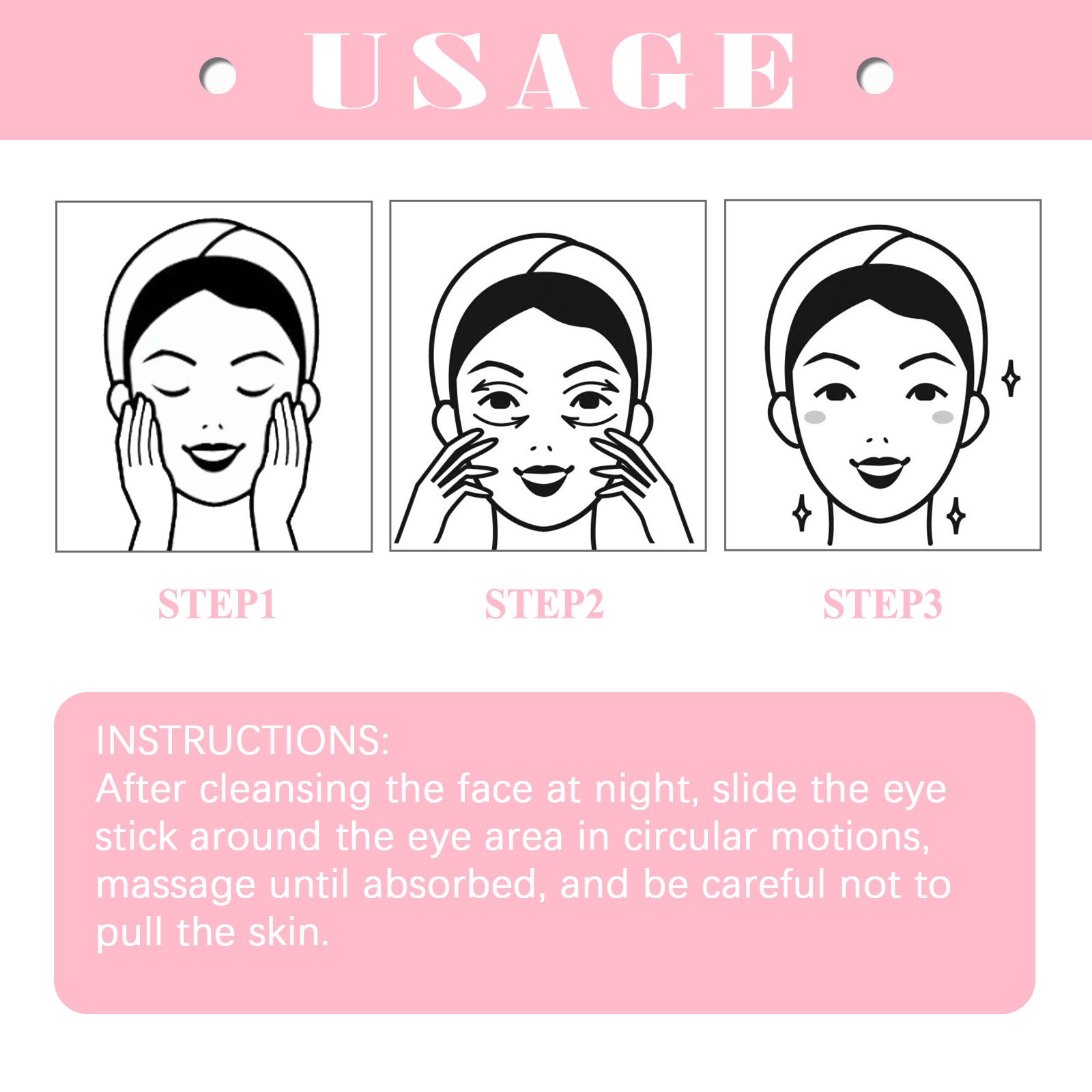 Retinol Eye Cream Stick, Moisturizes And Improves Fine Lines, Crow's Feet, Dark Circles And Tights The Eye Skin