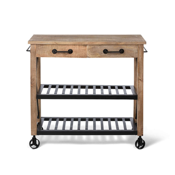 Vintage Rolling Garden Cart with Drawers