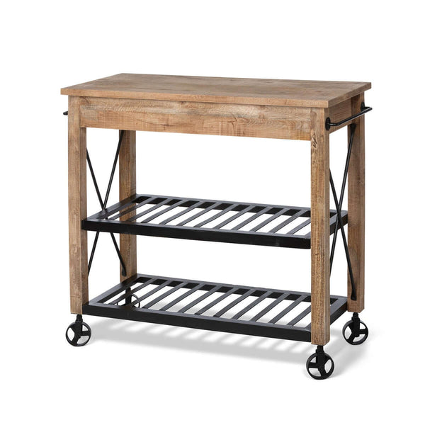 Vintage Rolling Garden Cart with Drawers