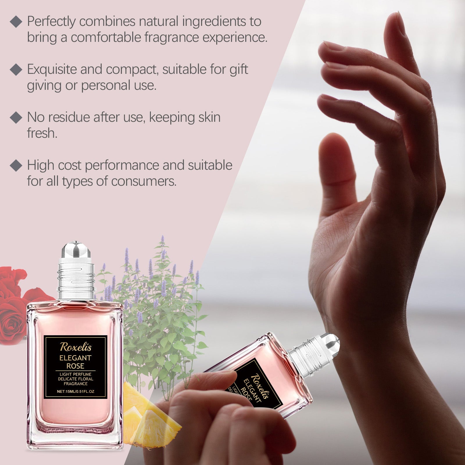 Rose Essential Oil Fragrance Water Pheromone Dating Partner Fragrance Lasting Lasting Couple Atmosphere Charm Perfume