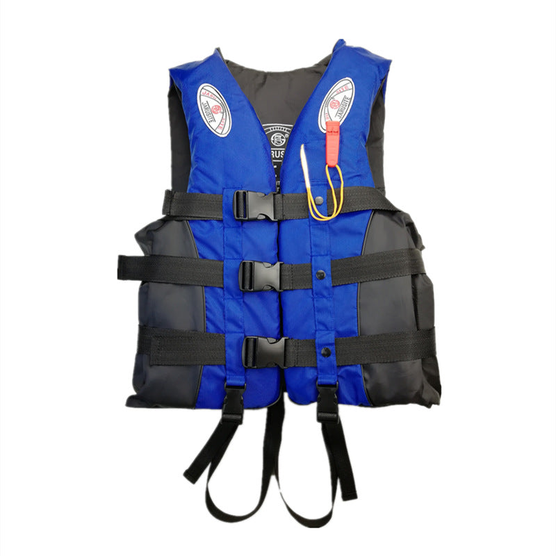 S-M-L-XL-2XL-3XL adult life jacket: buoyant, for sea fishing/outdoor sports, coated Oxford cloth.