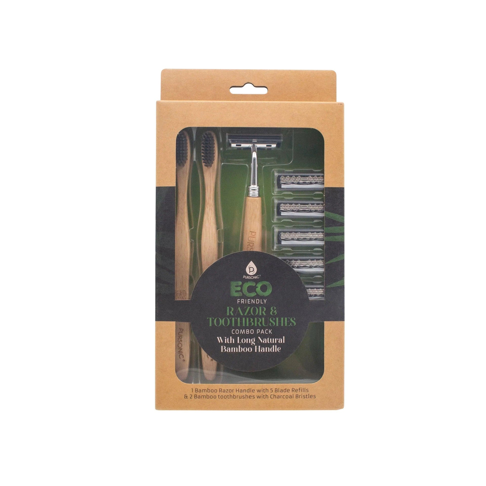 Eco Friendly Razor & Toothbrushes Combo Pack - Gifts for You 'n Me