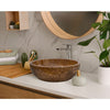 Noce Brown Travertine Natural Stone Undermount Vessel Sink Filled and Polished (D)16