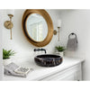 Natural Stone Toros Black Marble Vessel Sink Bowl Polished (D)16