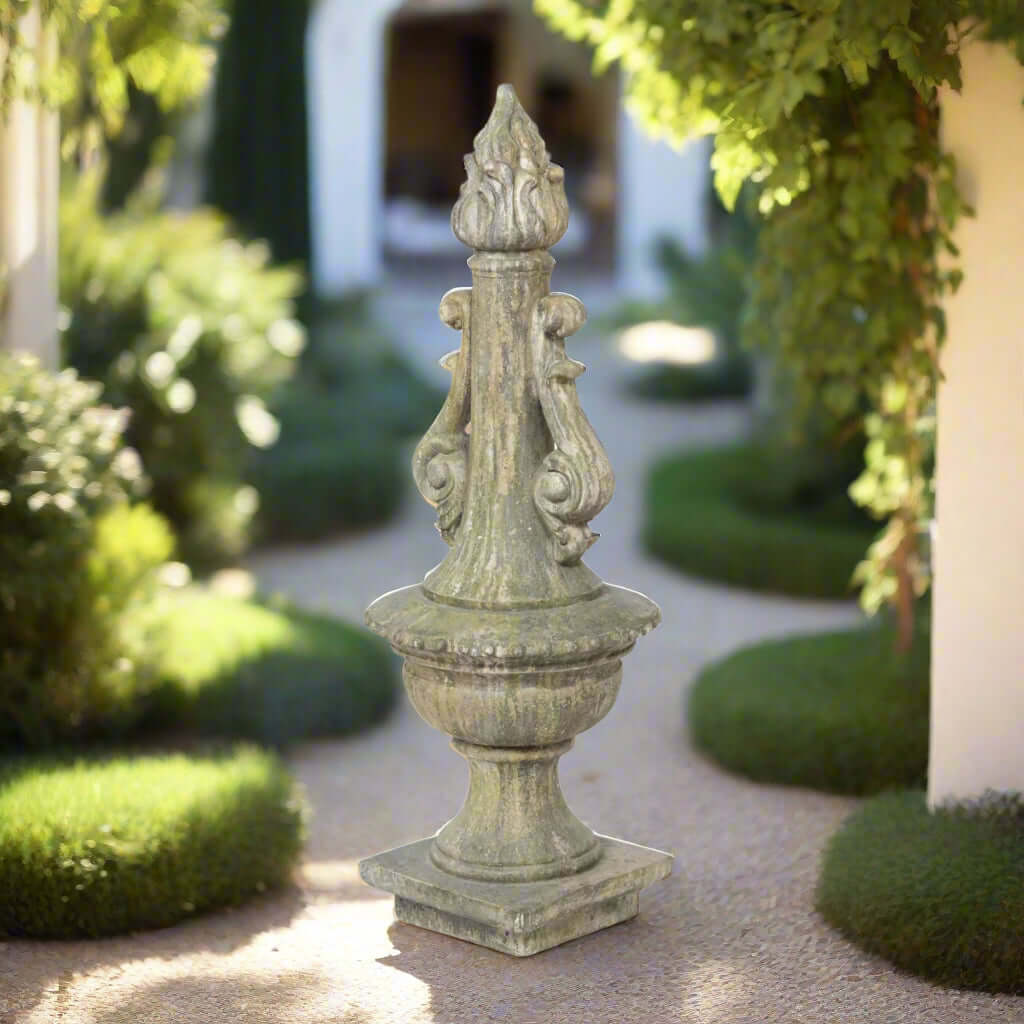 Antique Grecian Garden Torch Statue
