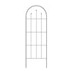 Outdoor 80-inch Tall Garden Trellis in Black Powder Coated Steel Finish