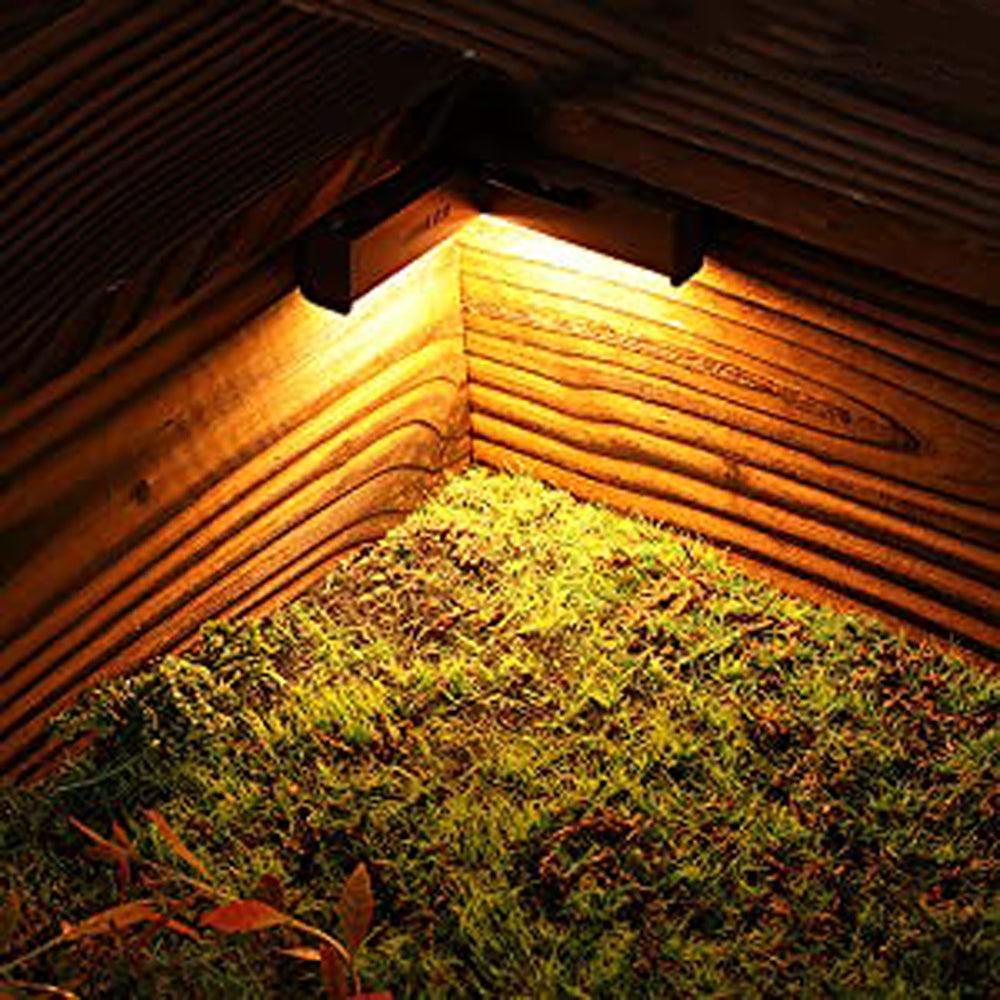ELC02 4-Pack 3W LED Aluminum Hardscape Lighting Right Angle 3CCT Retaining Wall Lights, 12V Low Voltage Landscape Lights