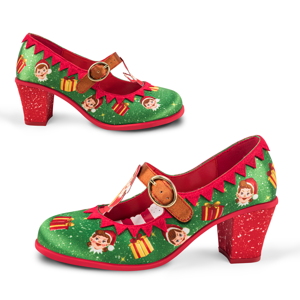 Chocolaticas® Mid Heels ELF Women's Mary Jane Pump