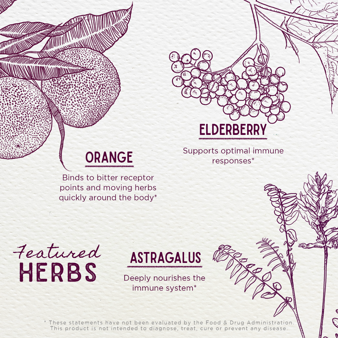 Illustration of herbs with text on a white background