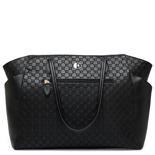 Compass 32L Vegan Leather Monogram Weekender Tote Bag