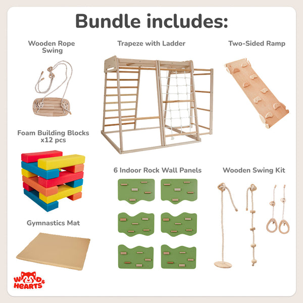7-in-1 Ultimate Home Jungle Gym Toddler Play Structure