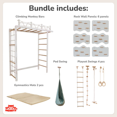Climbing Indoor Playspace for Kids, Complete Climbing Set