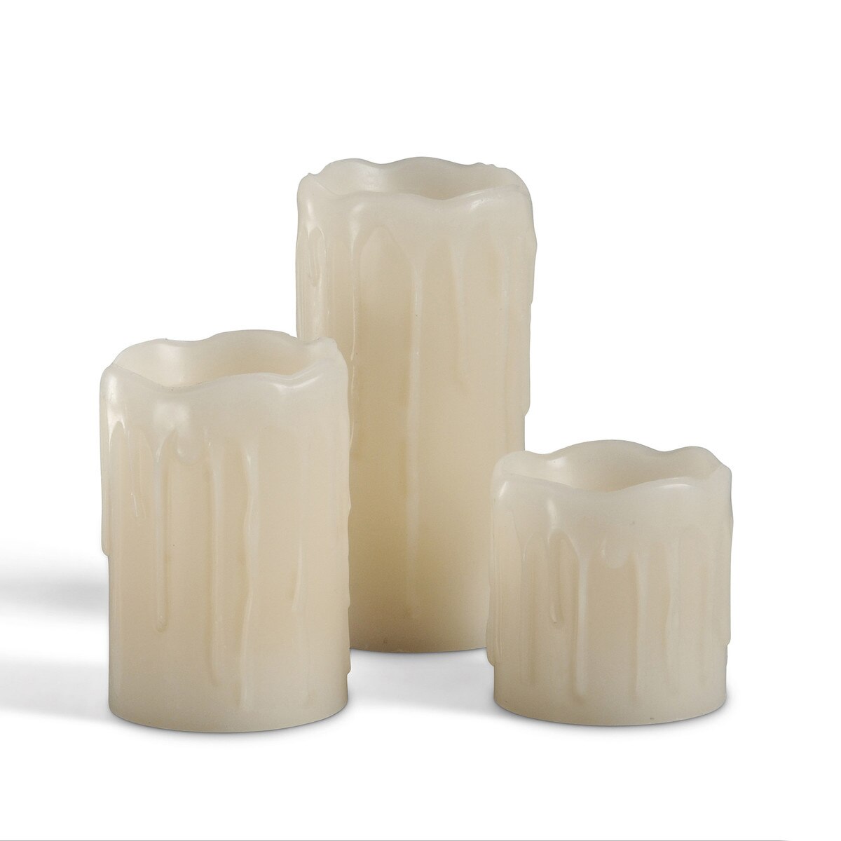 Wax Drip Flameless Votive Candles, Set of 3