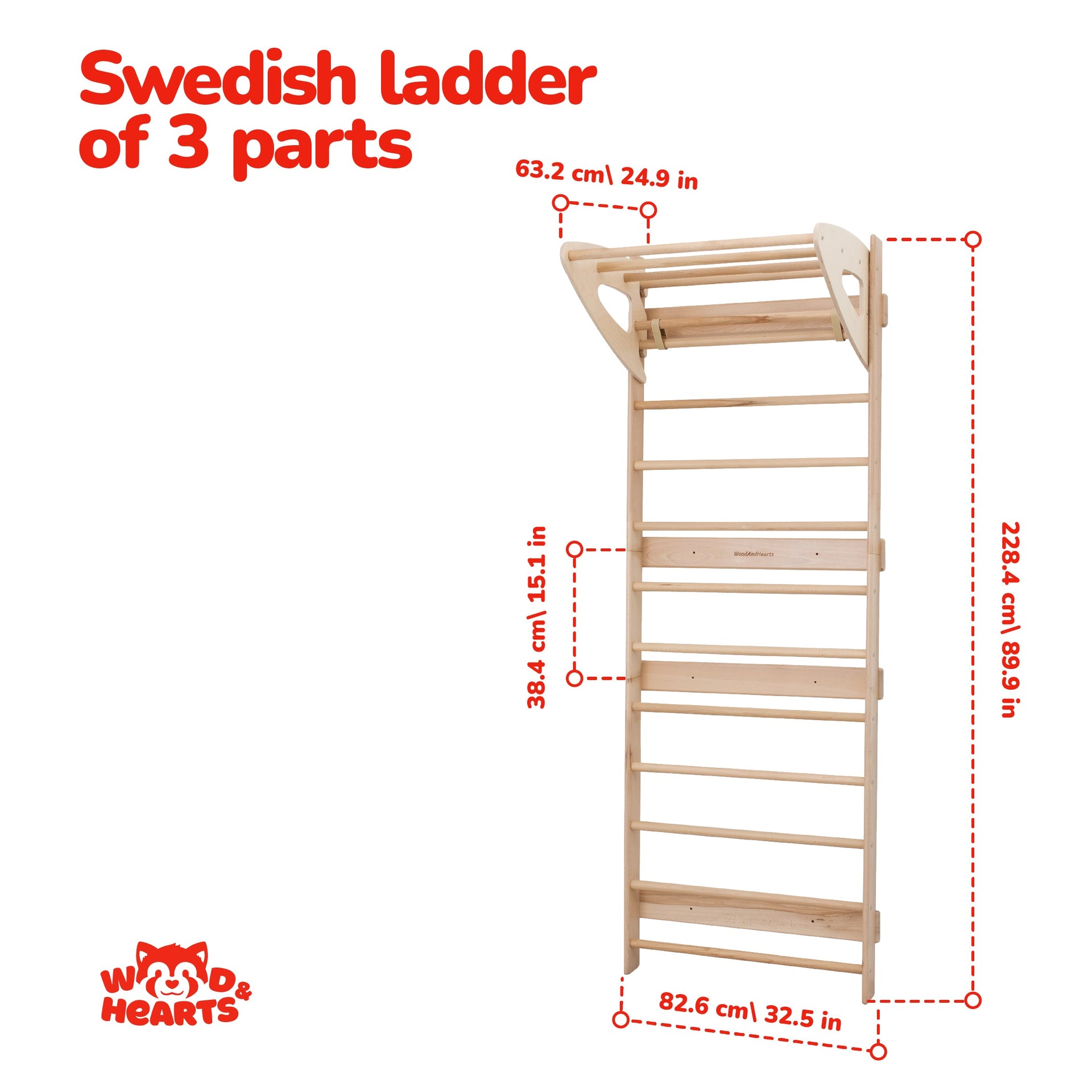 4-in-1 Swedish Wall Kit for Playroom