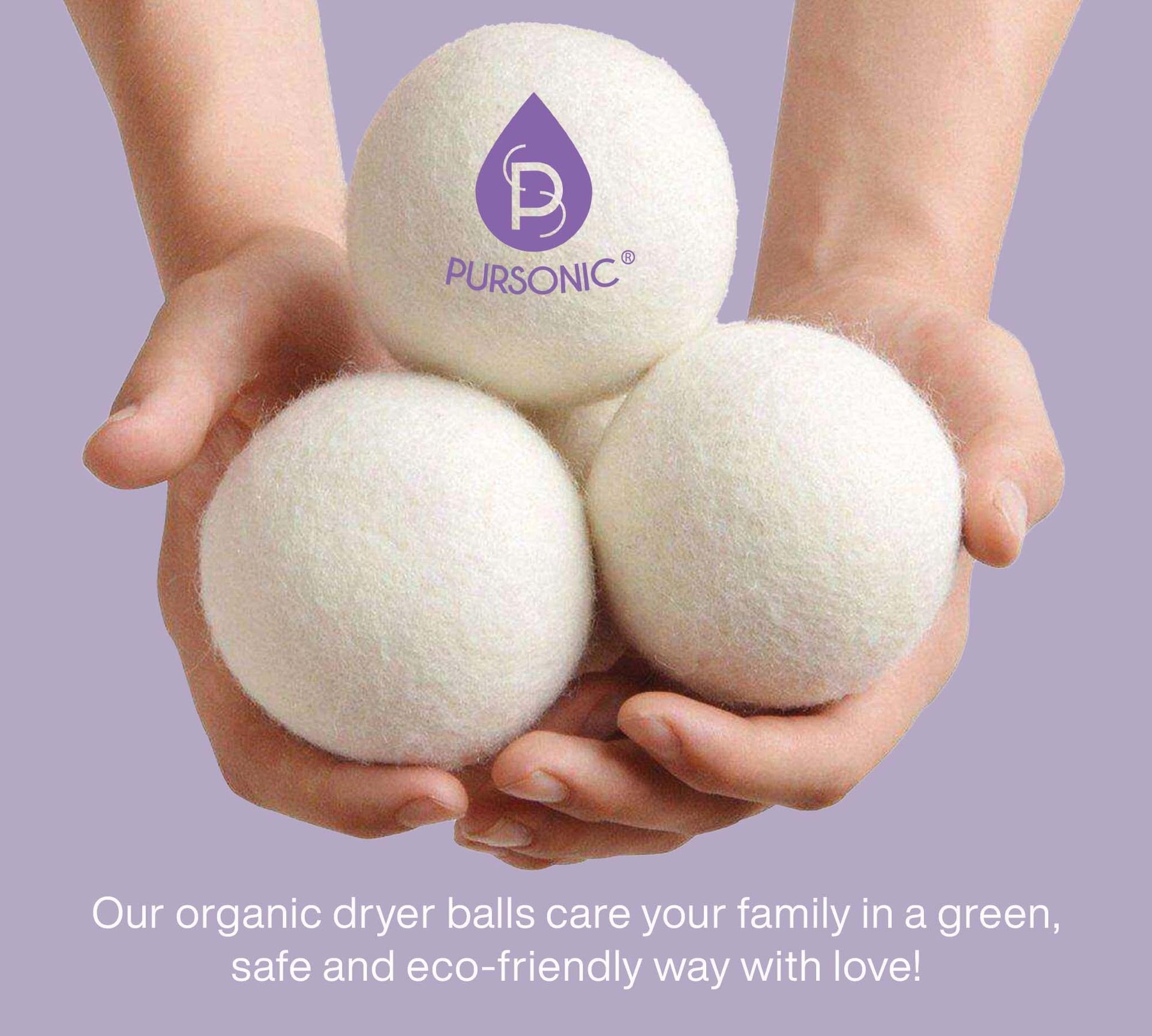 Wool Dryer Balls Bundle - Reusable Laundry Balls Made from Pure New Zealand Wool - Includes Lavender & Peppermint Oils - Gifts for You 'n Me