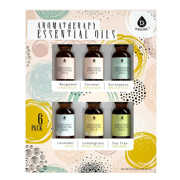 6 Pack of Aromatherapy Essential Oils - Gifts for You 'n Me