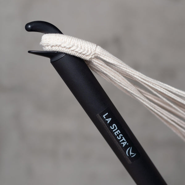 Nautico Anthracite Organic Olive - Organic Cotton Double Hammock with Powder Coated Steel Stand