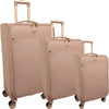 Ellen Tracy 3 PC Soft Sided Woven Faux Leather Luggage Set – 21