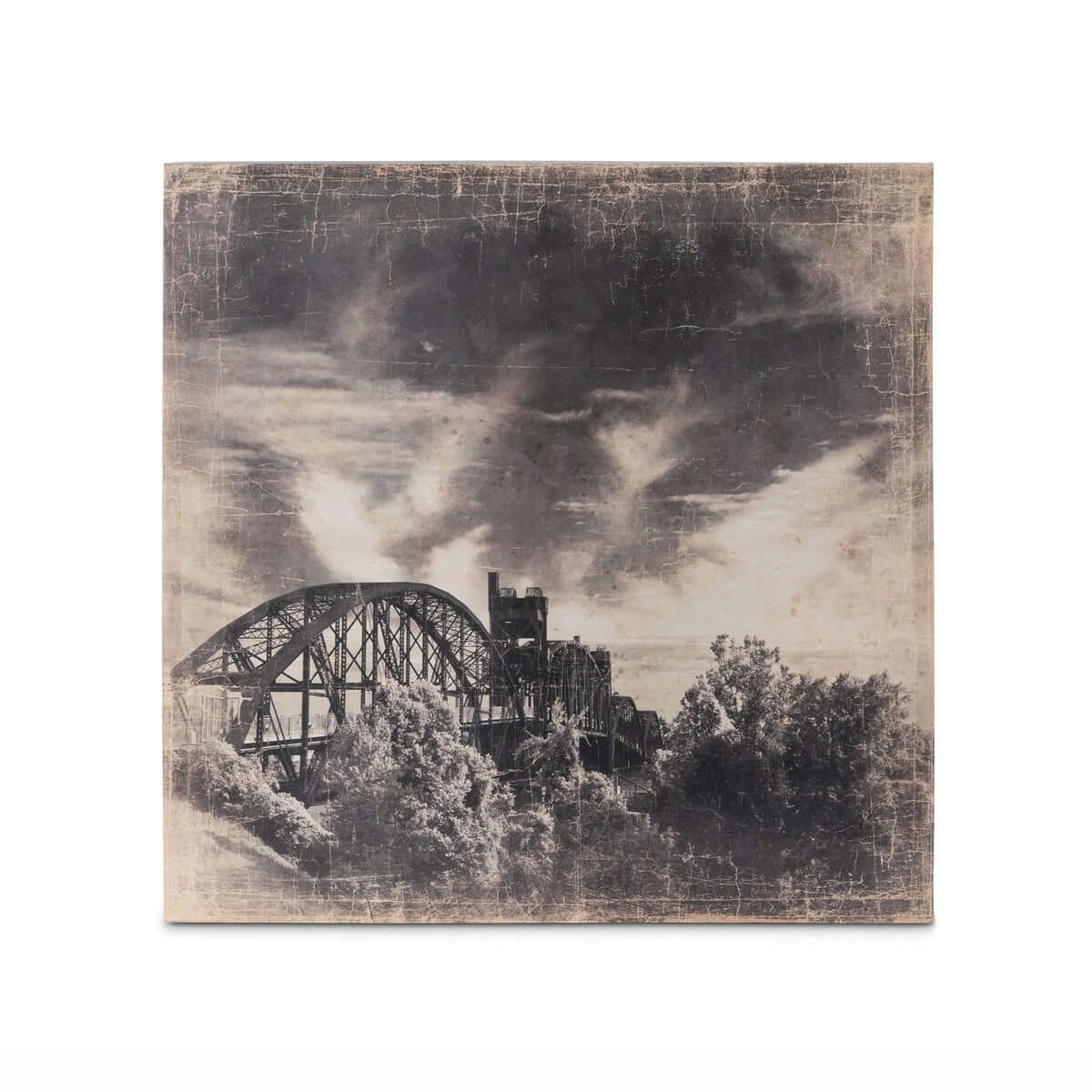 Vintage Arkansas Railroad Bridge Art on Canvas (Set of 3)