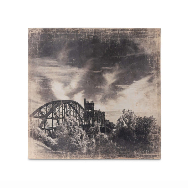 Vintage Arkansas Railroad Bridge Art on Canvas (Set of 3)