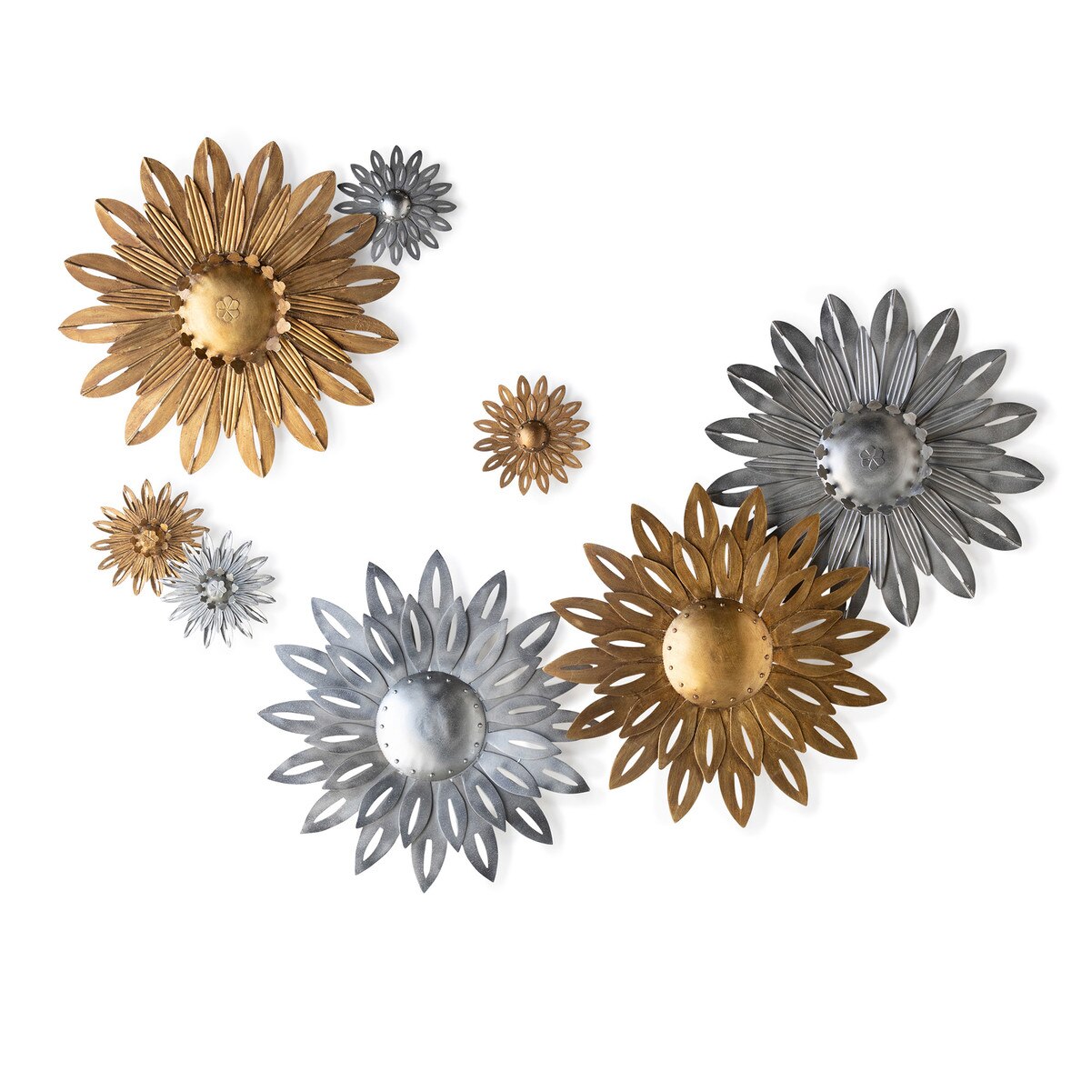 Aged Copper Wall Dahlia, Large
