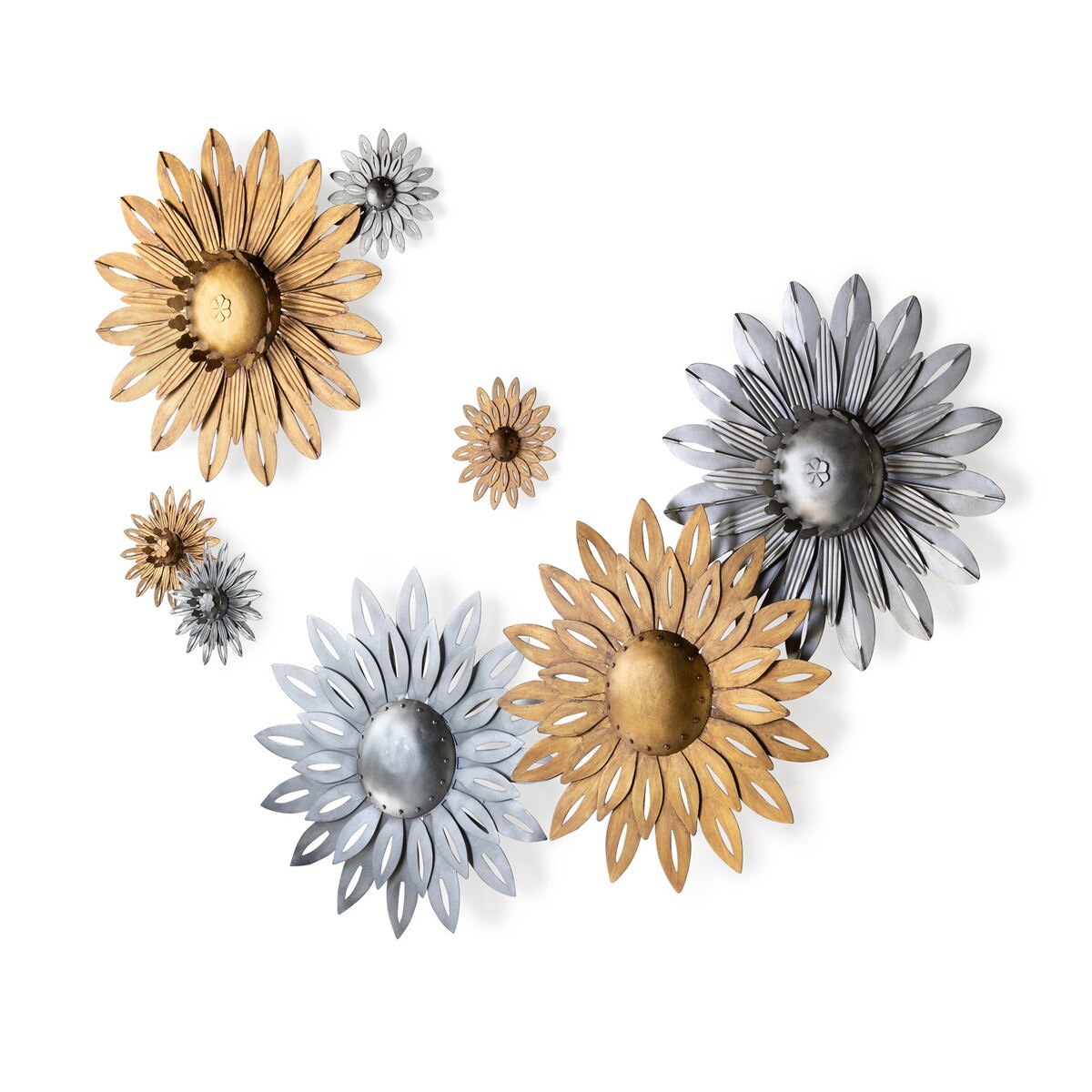 Aged Copper Wall Dahlia, Large