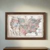 Antique 1850s United States Wall Map