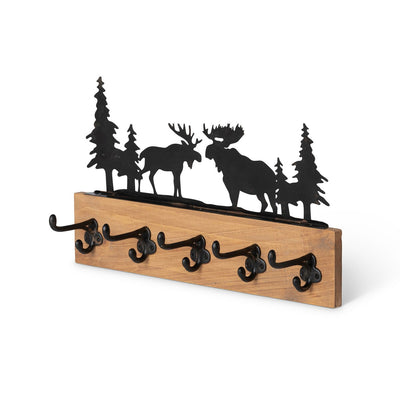 Moose Silhouette Hook Rack