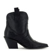 Isabel: Western Bootie - Black Snake
