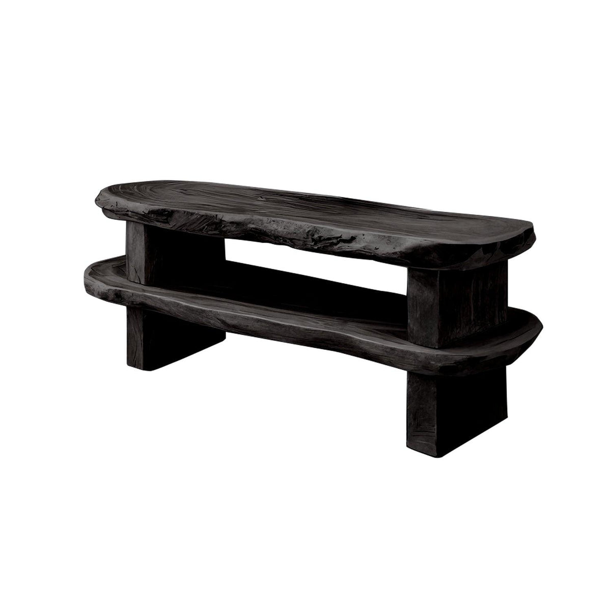Earthline Live Edge Solid Wood Shoe Rack