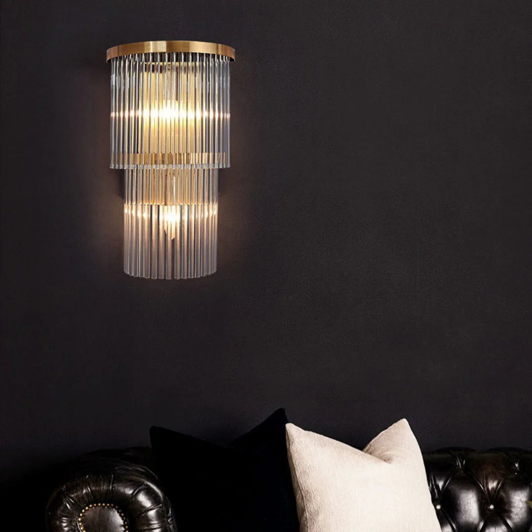 East Antique Brass Finish Wall Lamp