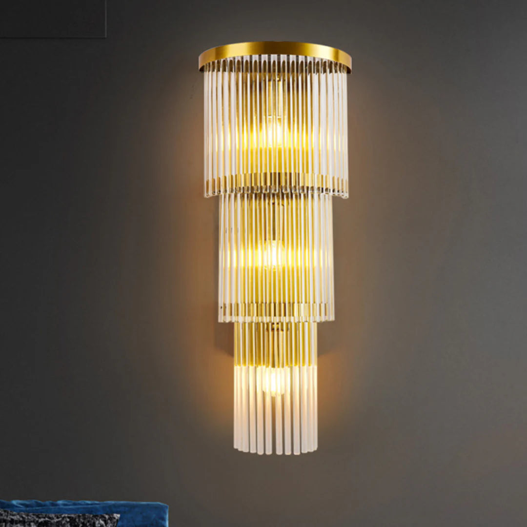 East Antique Brass Finish Wall Lamp