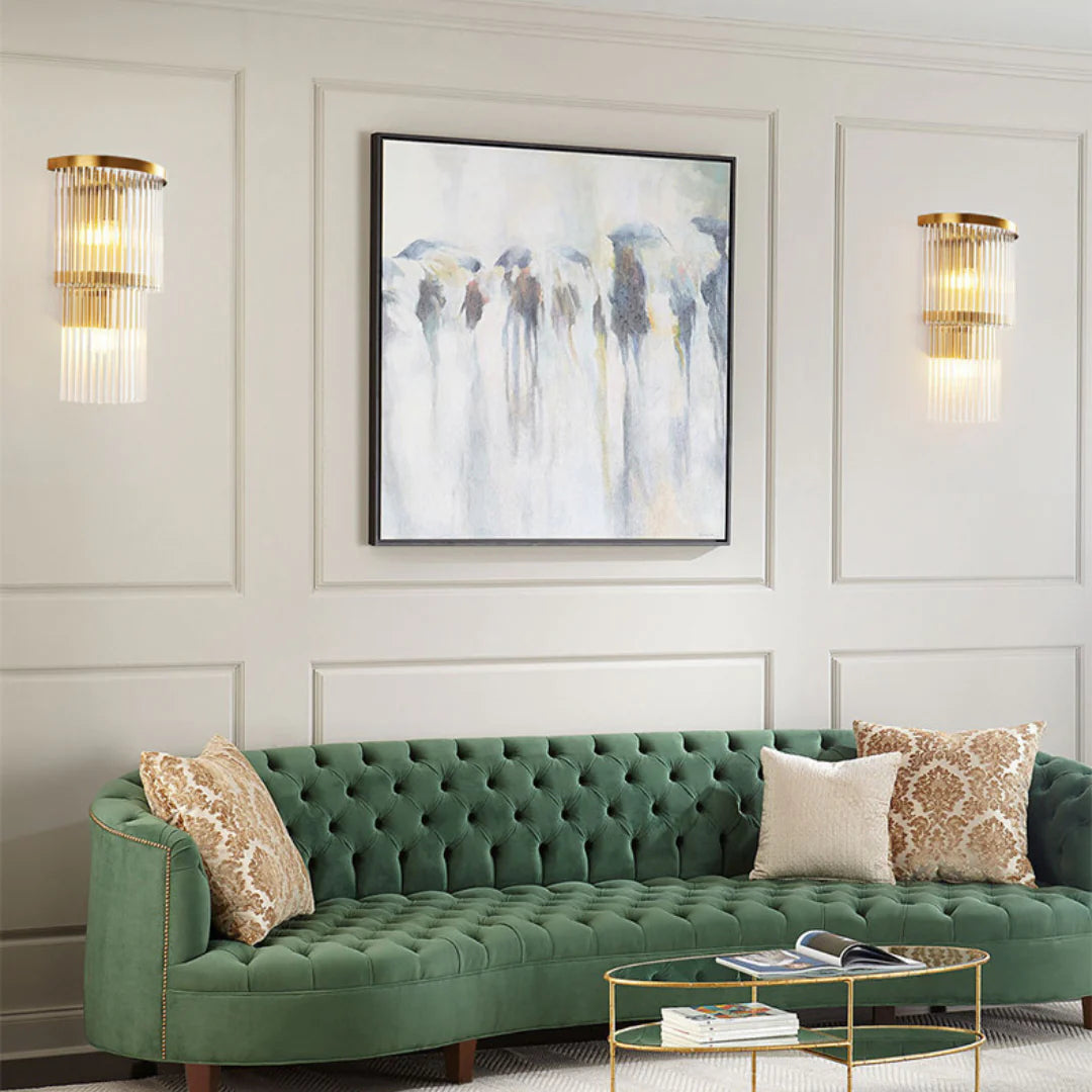 East Antique Brass Finish Wall Lamp