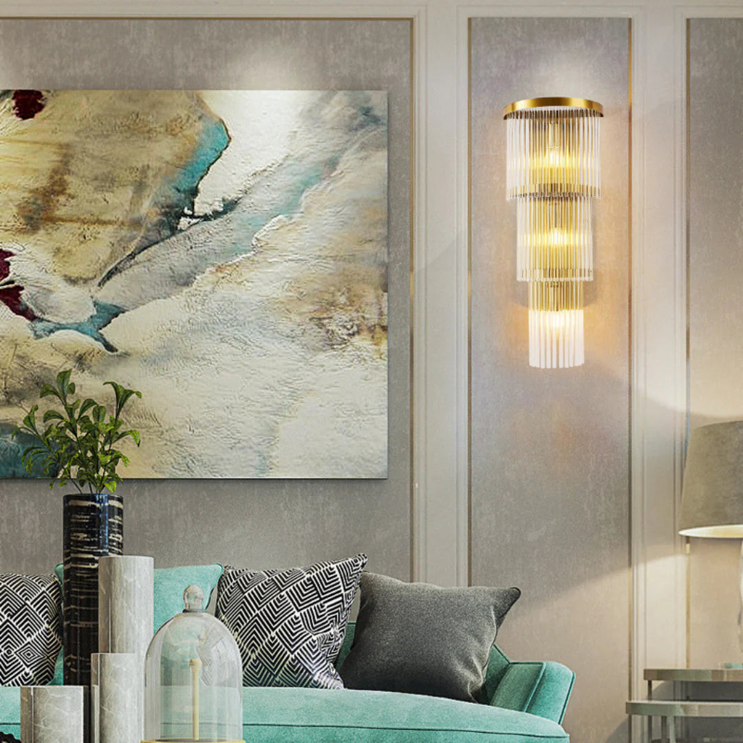 East Antique Brass Finish Wall Lamp