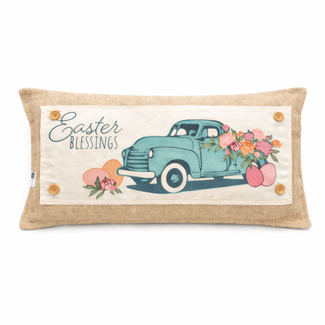 PILLOW ONLY (with fluffy insert): Country Idaho Potato Sack Burlap: RECTANGLE BURLAP PILLOW (with insert)