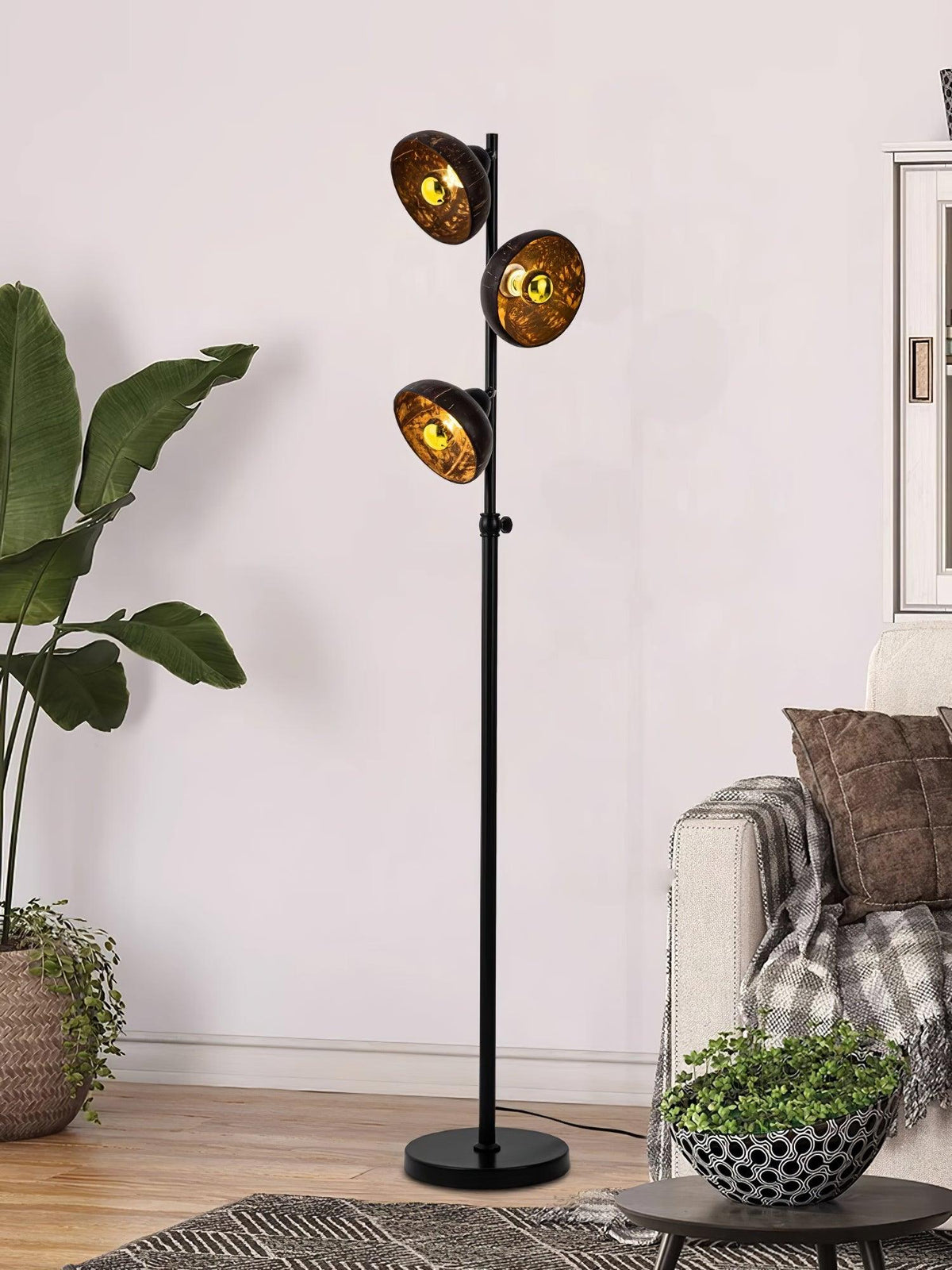 Eclipse Walnut Floor Lamp 11.8