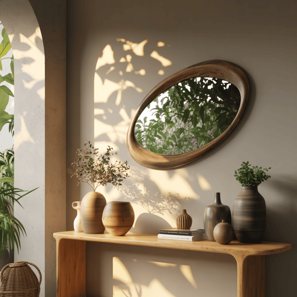 Eclipsera Artisan-Sculpted Solid Wood Mirror Frame